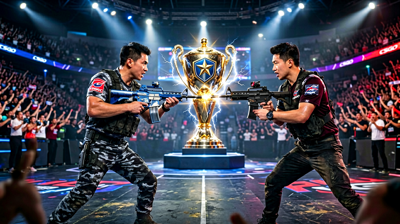 CSGO Major锦标赛现场激烈对抗画面